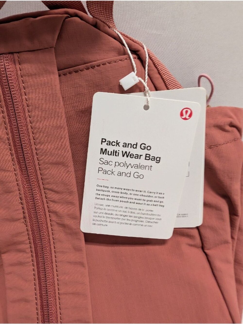 LULULEMON Pack and Go Multi Wear Backpack Spiced Chi NWT - Picture 3 of 6